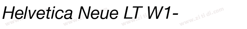 Helvetica Neue LT W1字体转换